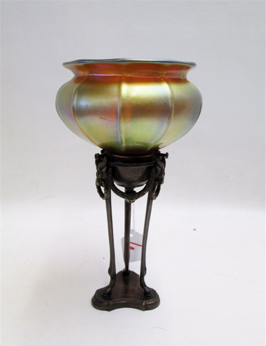 ART GLASS & BRONZED METAL OIL