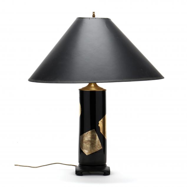 ART GLASS CYLINDER LAMP 20th