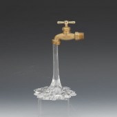 ART GLASS FAUCET SCULPTURE 8"H