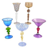 ART GLASS: FIVE HAND-BLOWN ITA