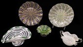 ART GLASS: FIVE PIECES OF VENE