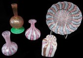 ART GLASS: FIVE PIECES OF VENE