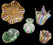 ART GLASS: FIVE PIECES OF VENE