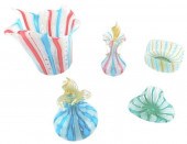 ART GLASS: FIVE PIECES OF VENE