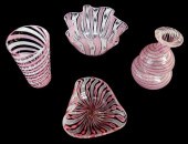 ART GLASS: FOUR PIECES OF VENE