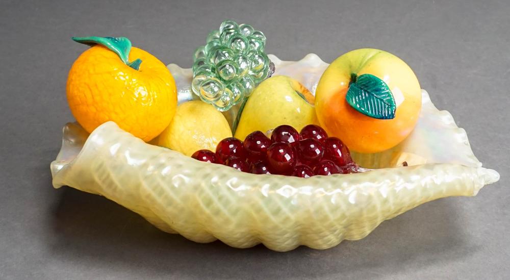 ART GLASS FRUIT AND BOWLArt Glass