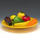 ART GLASS HAND BLOWN LARGE PLA