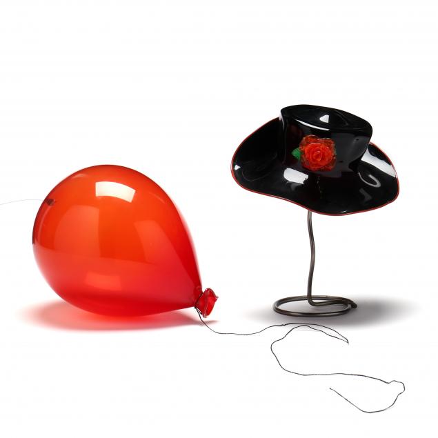 ART GLASS HAT AND BALLOON To