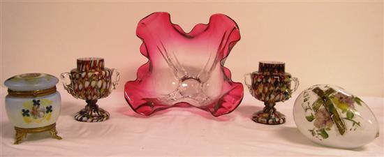 Art glass including: Carder Steuben
