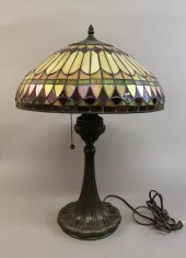 Art glass lamp by Quoizel Inc.