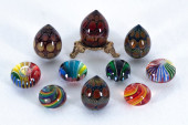 ART GLASS MINIATURE ORBS & EGG