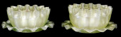 ART GLASS: PAIR OF THREADED YE