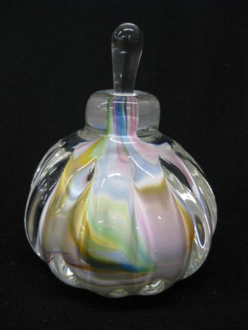 Art Glass Perfume Bottle rainbow
