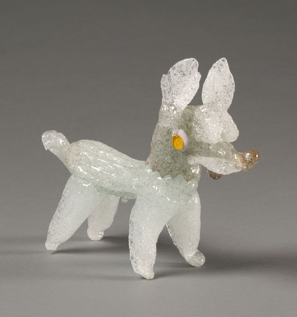 Art glass pulegoso dog figure. 7