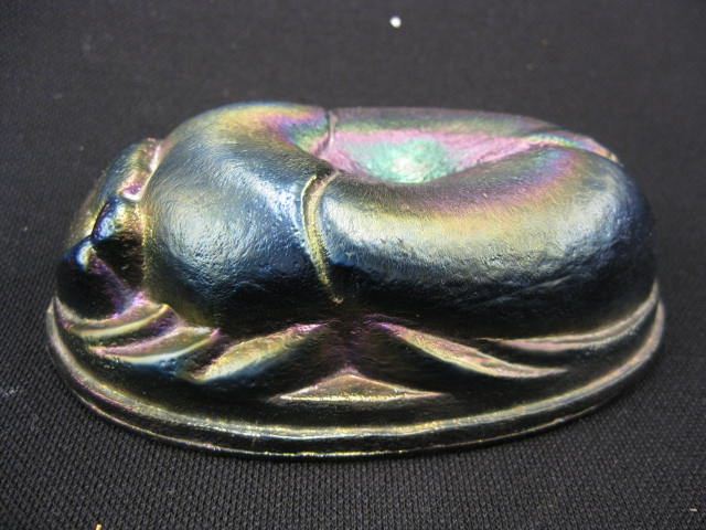 Art Glass Scarab Paperweight rich