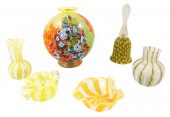 ART GLASS: SIX PIECES OF VENET