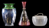 ART GLASS: STEUBEN, ETC., THRE