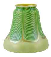 ART GLASS: STEUBEN TYPE LAMPSH