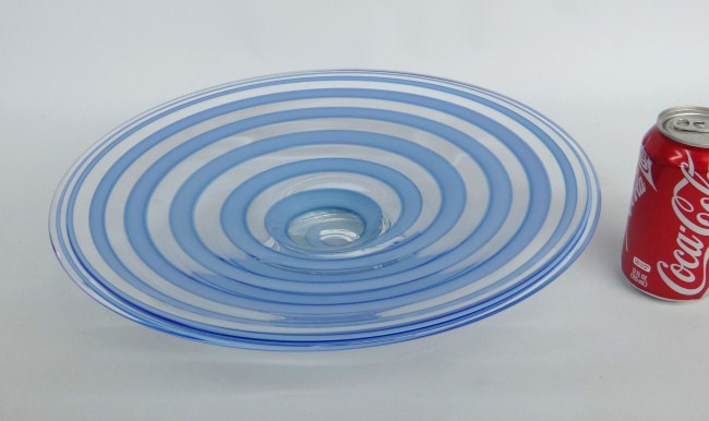 Art glass tazza. 14'' Diameter