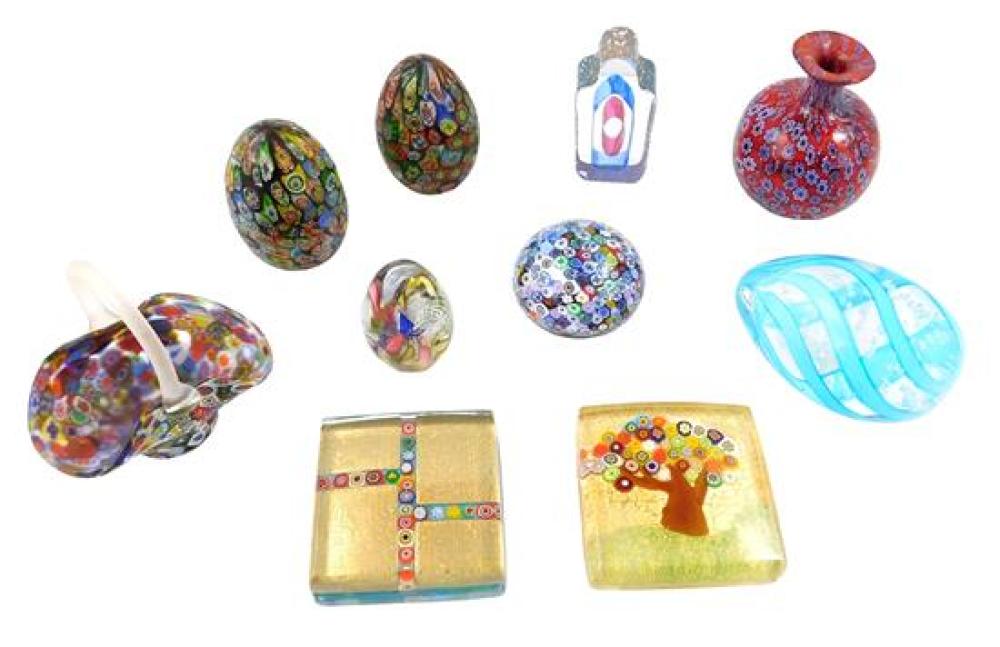 ART GLASS: TEN PIECES OF ITALIAN OR