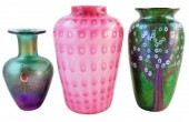 ART GLASS: THREE PIECES, AMERI