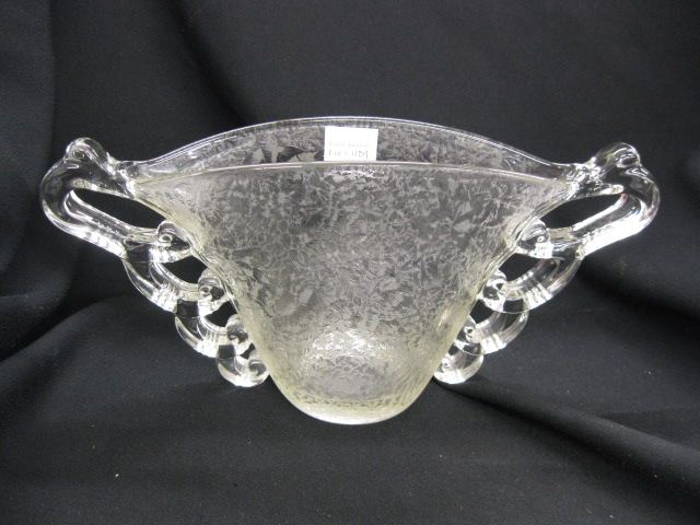 Art Glass Vase acid etched cameo