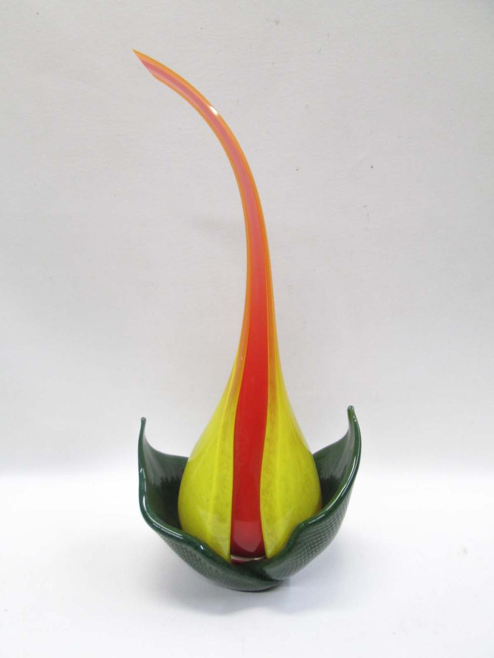 ART GLASS VASE BY ED BRANSON IN THE