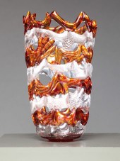 ART GLASS VASE BY THOMAS PHILA