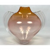 Art glass vase signed THOMAS B