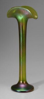 Art glass vase, tapered column