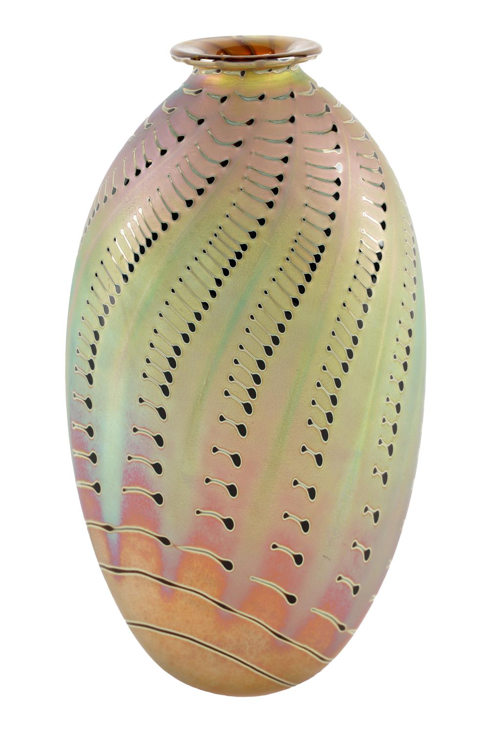 ART GLASS VASE1994, signed