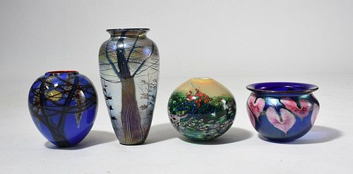 ART GLASS VASESFour art glass