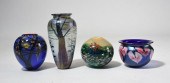 ART GLASS VASESFour art glass