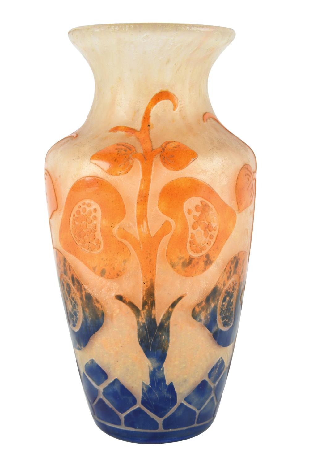 ART GLASS VASEunsigned, decorated