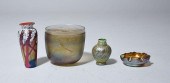 ART GLASSFour pieces of art gl