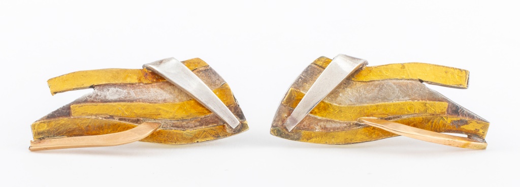 ART JEWELRY 925 SILVER 14K YELLOW