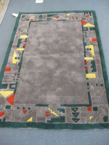 Art Moderne Sculptured Wool Rug