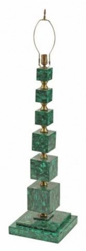 ART MODERNE STYLE MALACHITE CU