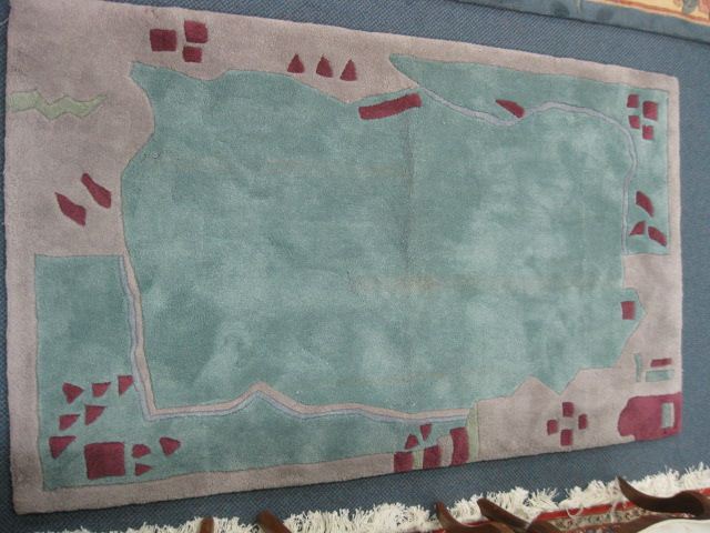 Art Moderne Wool Rug sculptured