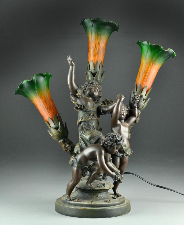 Art Nouveau 3-Light Floriform