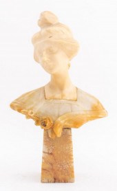 ART NOUVEAU ALABASTER AND ONYX