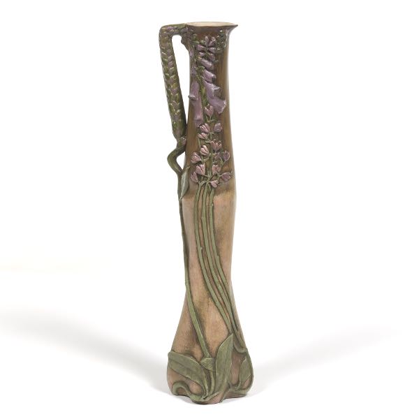 ART NOUVEAU AMPHORA CERAMIC EWER