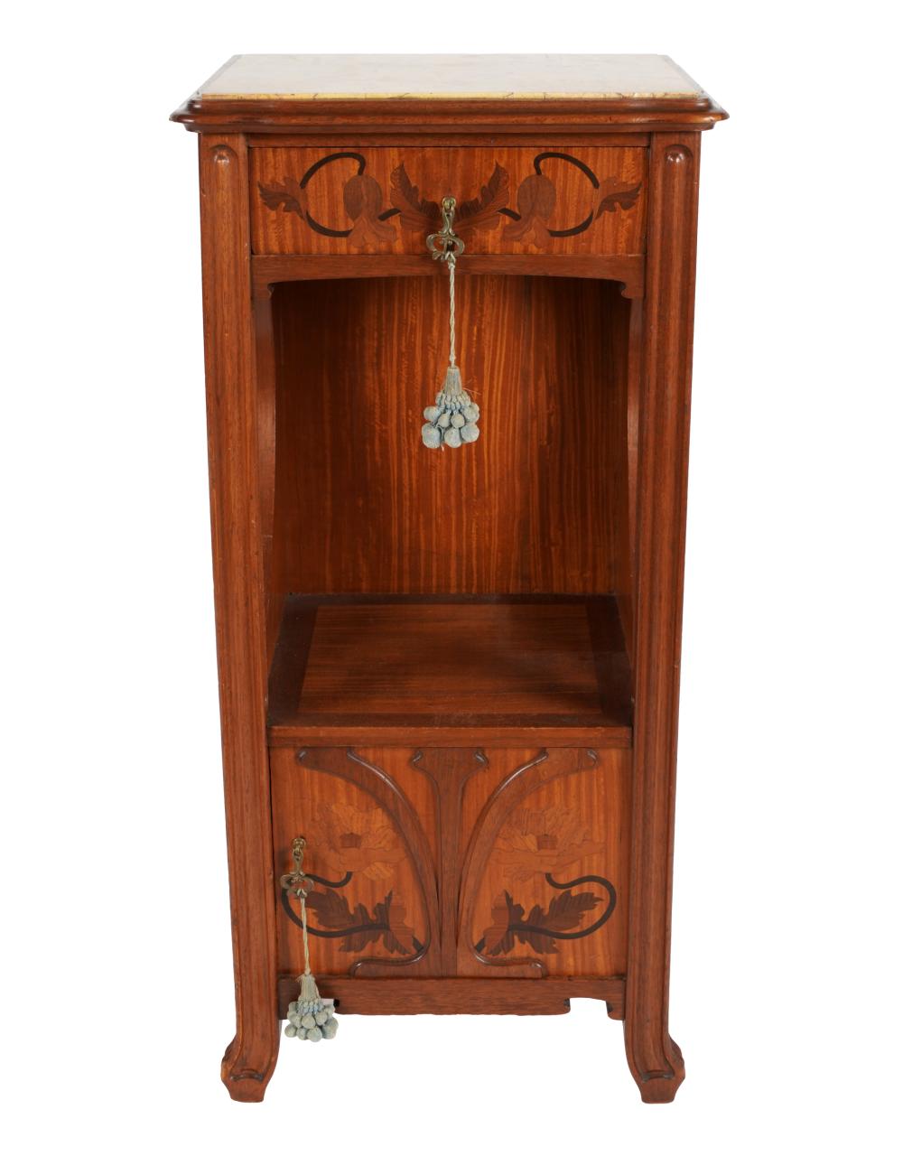 ART NOUVEAU BEDSIDE STANDmahogany