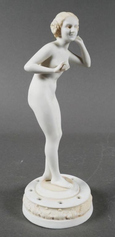ART NOUVEAU BISQUE PORCELAIN NUDE