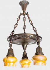 ART NOUVEAU BRASS 3-ARM QUEZAL