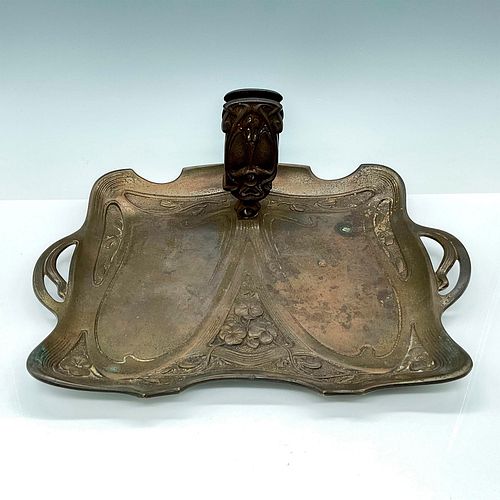 ART NOUVEAU BRASS DESK TRAY WITH
