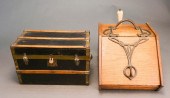 ART NOUVEAU BRASS MOUNTED OAK