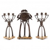ART NOUVEAU BRONZE AND MARBLE