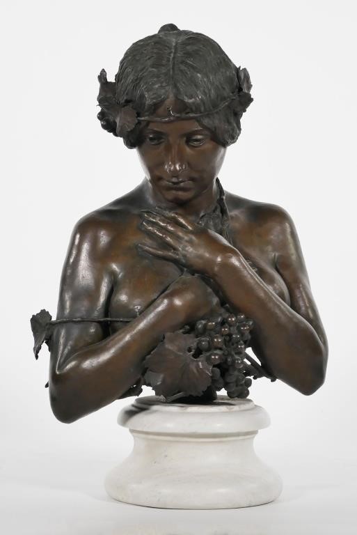 ART NOUVEAU BRONZE BUSTLate 19th or
