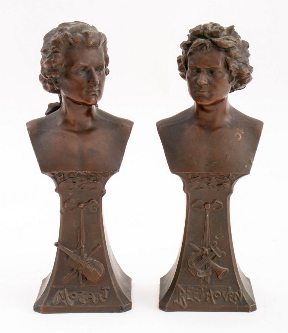 ART NOUVEAU BRONZE BUSTS OF